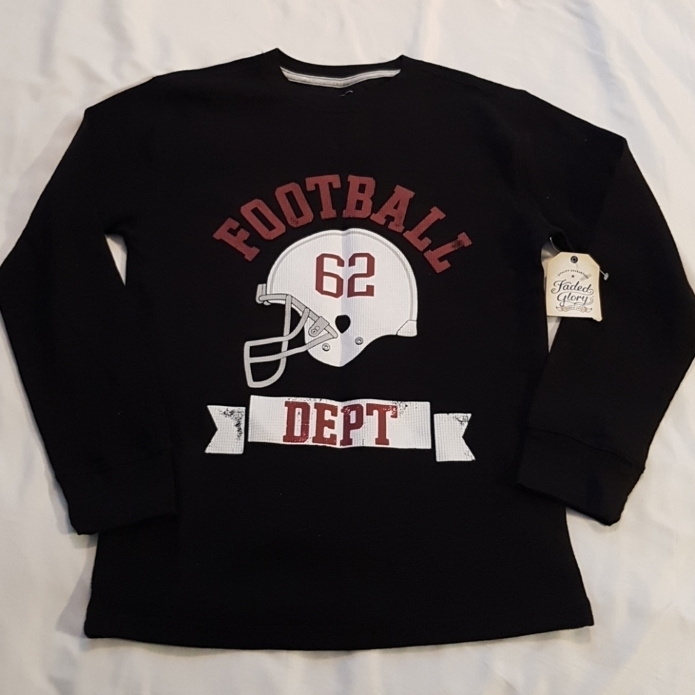 Faded Glory boys size 10/12 Long sleeve waffle fabric shirt NEW